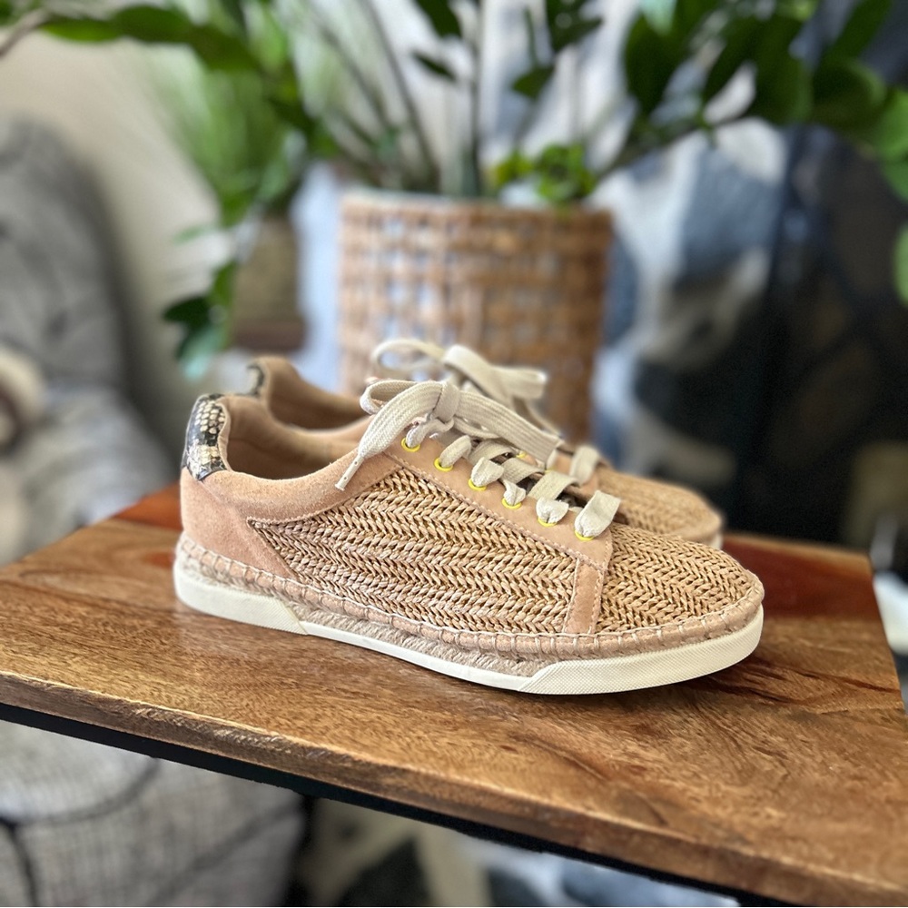 Dolce Vita Madox Natural Raffia Sneaker Women’s Size 8 - Picture 6 of 9